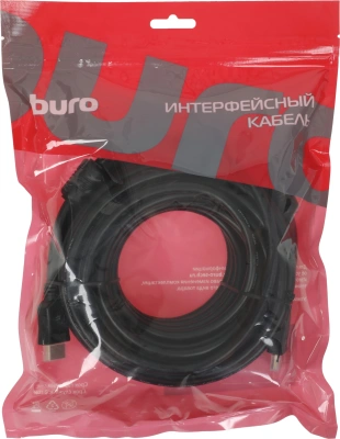 Кабель аудио-видео Buro BU-HDMI-v1.4-10M-FF HDMI (m)/HDMI (m) 10м. феррит.кольца позолоч.конт. черный
