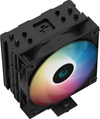 Устройство охлаждения(кулер) Deepcool AG400 Bk ARGB Soc-AM5/AM4/1200/1700/1851 черный/белый 4-pin 31.6dB Al+Cu 220W 614gr Ret (R-AG400-BKANMC-G-2)