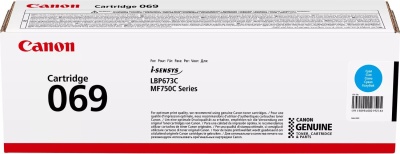 Картридж лазерный Canon 069C 5093C002 голубой бар.в компл. (1900стр.) для Canon MF752Cdw/754Cdw, LBP673Cdw