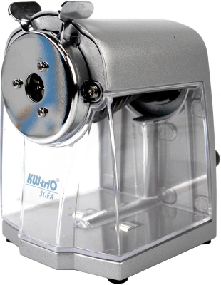 Точилка для карандашей механическая Kw-Trio 30FA Мельница 30FA 1 отверстие металл серебристый