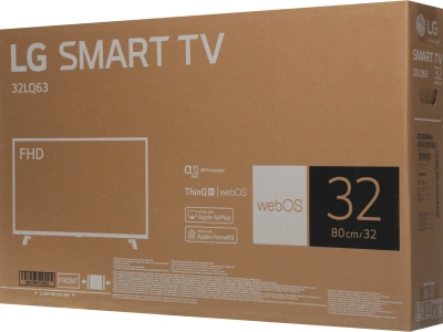Телевизор LED LG 32" 32LQ63006LA.ARUG черный FULL HD 60Hz DVB-T DVB-T2 DVB-C DVB-S DVB-S2 USB WiFi Smart TV