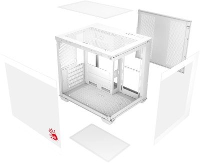 Корпус Bloody CC-121 белый без БП mATX 7x120mm 1xUSB2.0 1xUSB3.0 audio