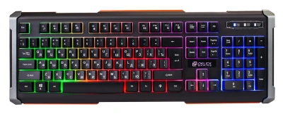 Клавиатура Оклик 710G BLACK DEATH черный/оранжевый USB Multimedia for gamer LED (476393) кабель 1.5м