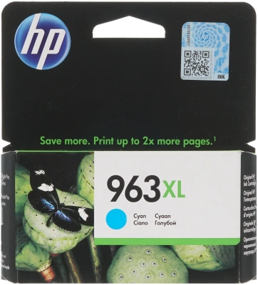Картридж струйный HP 963XL 3JA27AE голубой (1600стр.) для HP OfficeJet Pro 901x/902x HP