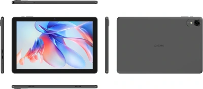 Планшет Digma K10 PLUS T615 (1.6) 8C RAM4Gb ROM64Gb 10.1" IPS 1280x800 4G Android 15 серый 5Mpix 2Mpix BT WiFi microSD 256Gb 5000mAh 225hrs