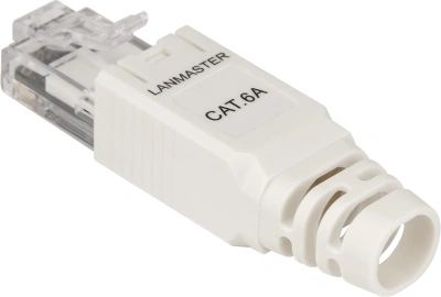 Коннектор Lanmaster LAN-TMP-U6A-WH полев. RJ45 кат.6A UTP бел. (упак.:1шт)