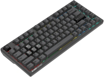 Клавиатура A4Tech Bloody MS76 темно-серый USB Multimedia for gamer LED (MS76) кабель 1.8м