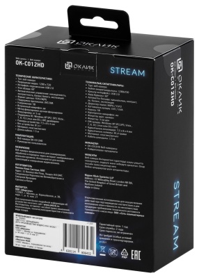 Камера Web Оклик OK-C012HD черный 1Mpix (1280x720) USB2.0 с микрофоном