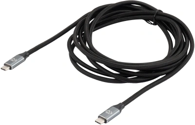 Кабель Digma D-TYPE-C-USB3.2-100W-4K-3M USB Type-C (m)-USB Type-C (m) 3м черный
