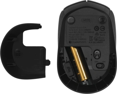Мышь Logitech M170 серый/черный оптическая 1000dpi беспров. USB 2but (910-004646)