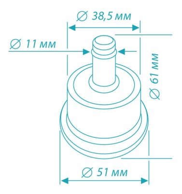Набор заглушек Бюрократ FootSet FootSet35 черный