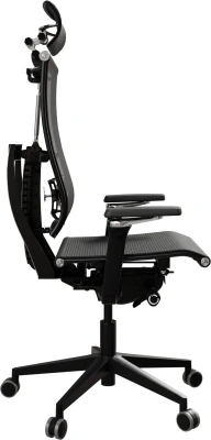 Кресло руководителя эргономичное Метта Yoga Spine Black Edition черный сиденье черный сетка с подголов. крестов.5-луч. металл хром