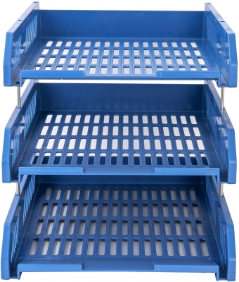 Лоток горизонтальный Deli E9209 для бумаг 268х336х118мм ассорти