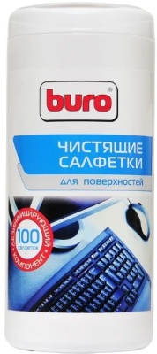 Салфетки Buro BU-Asurface для поверхностей туба 100шт влажных (12 шт. в упаковке)