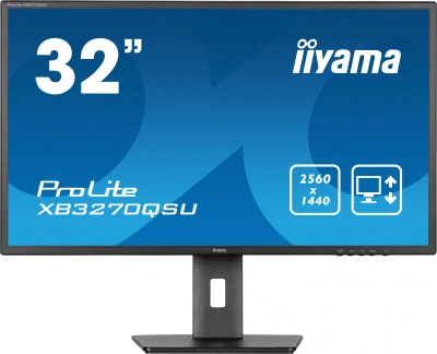 Монитор Iiyama 31.5" ProLite XB3270QSU-B1 черный IPS 16:9 HDMI M/M матовая HAS Piv 250cd 178гр/178гр 2560x1440 100Hz DP 2K USB 8.6кг