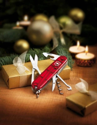 Нож перочинный Victorinox Climber (1.3703.T) 91мм 14функц. красный полупрозрачный карт.коробка