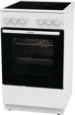 Плита Электрическая Gorenje Essential GEC5A41WG белый/черный стеклокерамика (без крышки)