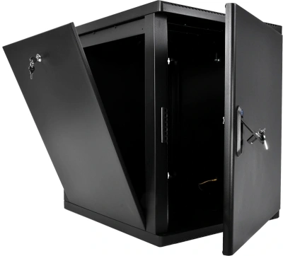 Шкаф коммутационный ЦМО (ШРН-М-12.500.1-9005) настенный 12U 600x456мм пер.дв.металл 130кг черный 456мм 20.9кг 180град. 610мм IP20 сталь