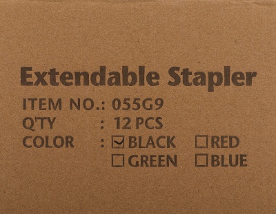 Степлер ручной Kw-Trio 055G9BLACK 24/6 26/6 (20листов) снижение усилия черный/белый 100скоб металл коробка