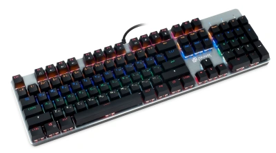 Клавиатура Оклик 970G Dark Knight механическая черный/серебристый USB for gamer LED (499578) кабель 1.5м
