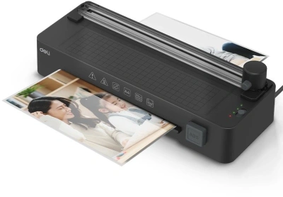 Ламинатор Deli ET109 черный A4 (70-125мкм) 26см/мин