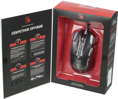 Мышь A4Tech Bloody J90s черный оптическая 8000dpi USB 12but (J90S BLACK ACTIVATED)