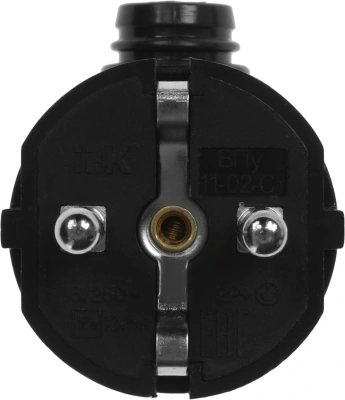 Вилка IEK ВПу11-02-Ст (EVP11-16-01-K02) разборная угловая с заземляющим контактом