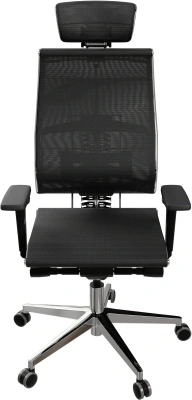 Кресло руководителя эргономичное Метта Yoga 4DF B2-5D - YM93 черный сиденье черный сетка с подголов. крестов. сталь хром