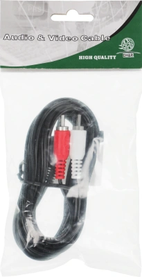 Кабель аудио Ningbo JAAC010-3 2хRCA (m)/Jack 3.5 (m) 3м. черный