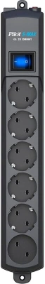Сетевой фильтр Pilot S-MAX 10м (6 розеток) серый (коробка)