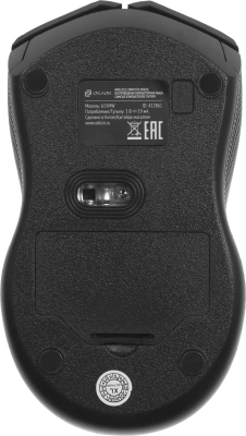 Мышь Оклик 615MW черный/красный оптическая 1200dpi беспров. USB для ноутбука 3but (412861)