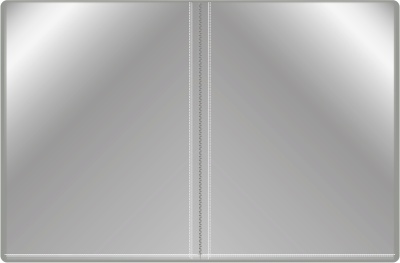 Папка с 20 прозр.вклад. Бюрократ -BPV20GREY A4 пластик 0.6мм торц.карм с бум. встав серый