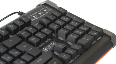 Клавиатура Оклик 717G BLACK DEATH черный/оранжевый USB Multimedia for gamer LED (476395) кабель 1.5м