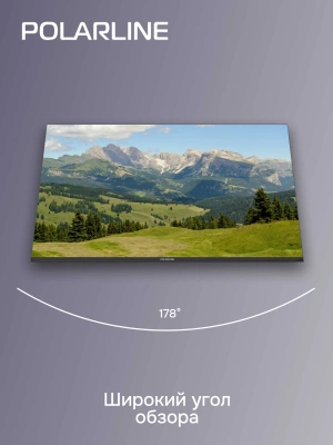 Телевизор LED PolarLine 43" 43PU12TC-SM черный 4K Ultra HD 60Hz DVB-T DVB-T2 DVB-C USB WiFi Smart TV (RUS)