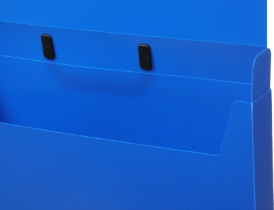 Портфель Бюрократ -BPP01BLUE 1 отдел. A4 пластик 0.7мм синий