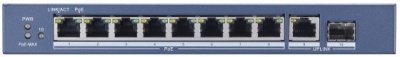 Коммутатор Hikvision DS-3E0510P-E(B) 9x1Гбит/с 1SFP 8PoE+ 110W неуправляемый