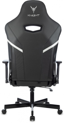 Кресло игровое Knight Thunder 5X черный экокожа с подголов. крестов. металл
