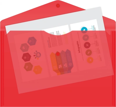 Конверт на кнопке Silwerhof SE-PK120/RED A4 пластик 0.12мм красный