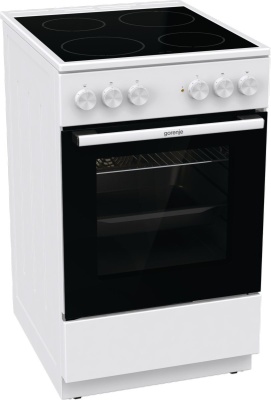 Плита Электрическая Gorenje Essential GEC5A41WG белый/черный стеклокерамика (без крышки)