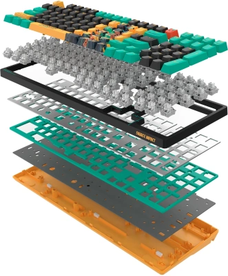 Клавиатура A4Tech AT98 Renegade черный/зеленый USB for gamer LED (AT98) кабель 1.8м