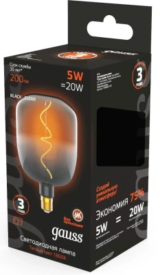 Лампа филам. Gauss Filament V140 5Вт цок.:E27 шар 220B св.свеч.бел.теп. (упак.:1шт) (1008802105)
