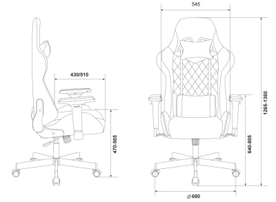 Кресло игровое Zombie VIKING 7 KNIGHT Fabric голубой ткань/эко.кожа с подголов. крестов. металл