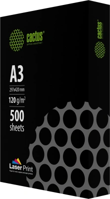 Бумага Cactus CS-LPA3120500 A3 марка A/120г/м2/500л./белый CIE170% для лазерной печати