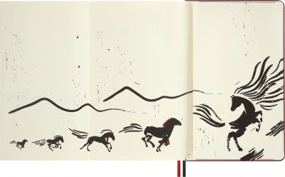 Блокнот Moleskine LIMITED EDITION ГОД ЛОШАДИ LECNYHRSQP060B 130х210мм обложка текстиль 176стр. линейка бордовый