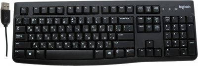Клавиатура Logitech K120 черный USB (920-002583) кабель 1.5м