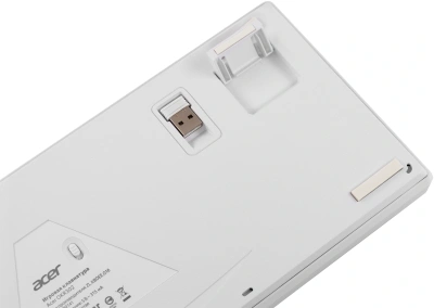 Клавиатура Acer OKR302 механическая белый USB беспроводная BT/Radio for gamer LED (ZL.KBDEE.016) кабель 1.6м