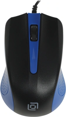 Мышь Оклик 225M черный/синий оптическая 1200dpi USB 3but (288233)