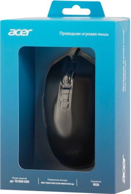 Мышь Acer OMW160 черный оптическая 6400dpi USB 8but (ZL.MCEEE.00Q)