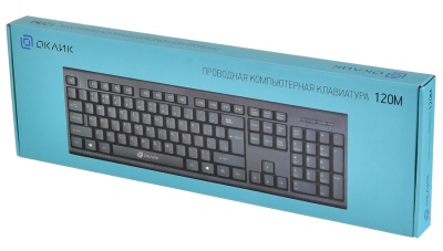 Клавиатура Оклик 120M черный USB (1083044) кабель 1.6м