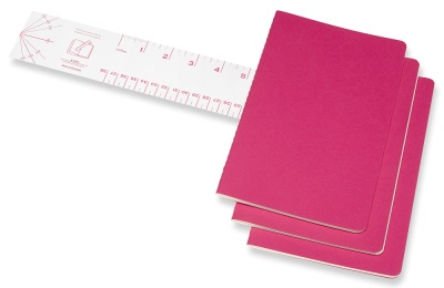 Блокнот Moleskine CAHIER JOURNAL CH018D17 Large 130х210мм обложка картон 80стр. нелинованный розовый неон (3шт)